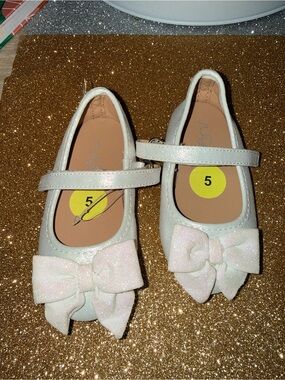 Sugar White Sparkle Bow Mary Jane Shoes